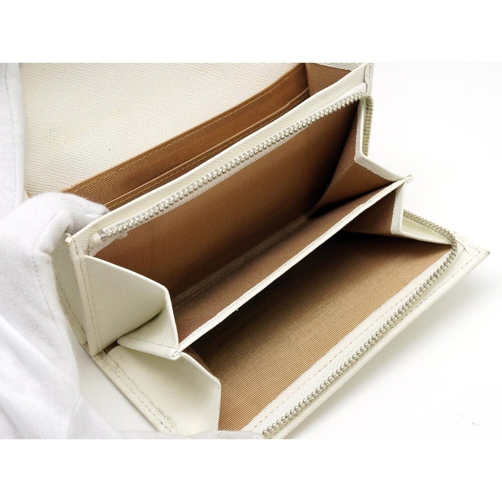 Burberry Canvas fold Beige Bi Wallet White - Picture 6 of 8